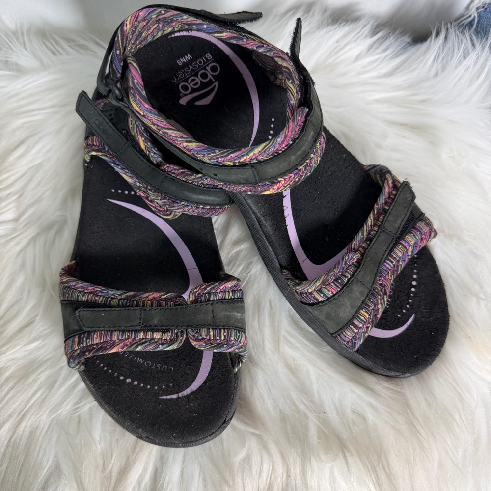 Abeo B.I.O.system Goleta‎ Sandals Womens 9 Multi Color Strappy Walking Shoes